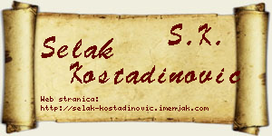 Selak Kostadinović vizit kartica